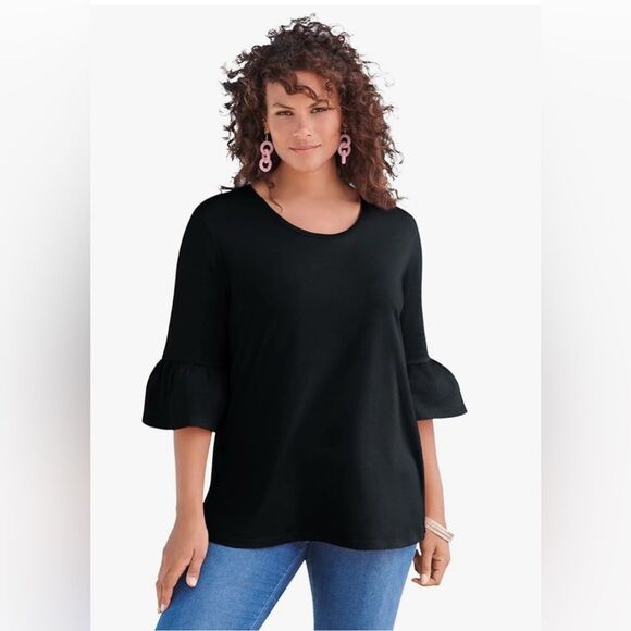 Roamans Bell Sleeve Ultimate Tee EUC - Picture 1 of 10
